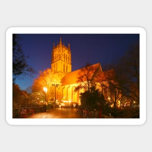 Überwasserkirche, church, Christmas market, Munster, city, Westphalia Sticker